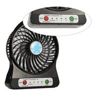 Portable Mini Table Fan with LED Light SiFree 3 Speeds Rechargeable Desktop Air Cooler (White) N3