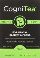 CogniTea Productive Energy Tea for Mental Clarity and Focus made with L-Theanine, 20 Count