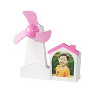Megadream 3 in 1 USB Powered Soft EVA Blade Windmills Shape Handheld Mini Fan with Photo Frame Album &amp; Pen Container... N2