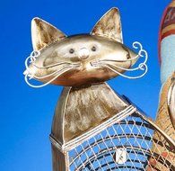 Decorative Table Fan - Cat Design - Handcrafted Steel N2