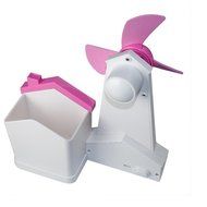 Megadream 3 in 1 USB Powered Soft EVA Blade Windmills Shape Handheld Mini Fan with Photo Frame Album &amp; Pen Container... N3