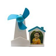 Megadream 3 in 1 USB Powered Soft EVA Blade Windmills Shape Handheld Mini Fan with Photo Frame Album &amp; Pen Container... N4