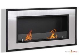 Moda Flame Lugo Wall Mounted Bio Ethanol Ventless Fireplace N3