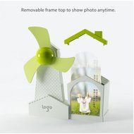 Megadream 3 in 1 USB Powered Soft EVA Blade Windmills Shape Handheld Mini Fan with Photo Frame Album &amp; Pen Container... N5