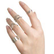AutumnFall&reg; Fashion Joint Knuckle Nail Ring Set OF Five Rings N3