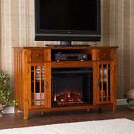 SEI AMZ3839E Salinas Electric Media Fireplace, Mission Oak N10