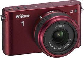 Nikon 1 J2 10.1 MP HD Camera with 11-27.5mm f/3.5-5.6 Lens (Red)