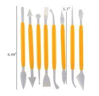 Drhob 8Pcs 16 Patterns Fondant Cake Decorating Flower Sugar Craft Modelling Tools Clay（ Color：Random） N3