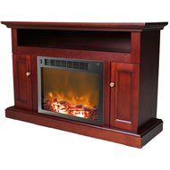 Cambridge Sorrento Fireplace Mantel with Electronic Fireplace Insert, Mahogany N3