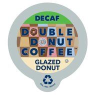 Double Donut Coffee Decaf Glazed Donut Flavored Coffee Single Serve Cups For Keurig K Cup Brewer (24 Count)