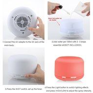 DT-168 300ml Humidifier Ultrasonic Essential Oil Diffuser 7 Colors Adjusted LED Light Aromatherapy for Home Office... N6