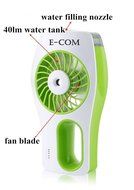 E-COM Aromatherapy Essential Oil Humidifiers, Portable Misting Cooling Handheld Fan For Office, Bedside, Sleeping... N5