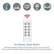 Etekcity Wireless Remote Control Electrical Outlet Switch for Household Appliances, White (Learning Code, 1Rx-...
