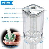 AGPtek Portable Mini Humidifier with Changing Color LED Crystal Glass for Ultrasonic Room, Bedrooms, Home and... N7