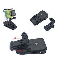 Kekexili New Action Camera Accessories 360 Rotary Backpack Hat Rec-Mounts Clip Clamp Mount For GoPro Hero 2 3...