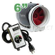 6&quot; inch Vortex S Line S-600 Power Fan 347 CFM by Atmosphere + VenTech Variable Fan Speed Controller N6