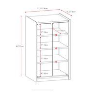 Sonax CR-2360 Cranley Wide Enclosed Component Stand, 21-Inch, Ravenwood Black N3