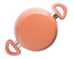 Essenso Ecotouch Lazio Enamel-Coated Dutch Oven with Nonstick Ceramic Interior, PTFE / PFOA Free, 4 Quart, Orange N8