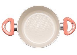Essenso Ecotouch Lazio Enamel-Coated Dutch Oven with Nonstick Ceramic Interior, PTFE / PFOA Free, 4 Quart, Orange N9