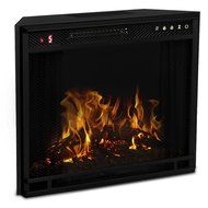 28 Inch LED Ventless Electric Space Heater Built-in Recessed Firebox Fireplace Insert N2