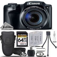 Canon Power Shot SX510 HS Point-and-Shoot Camera + 64GB CLASS 10 MEMORY CARD + Backup Battery + Card Reader +...