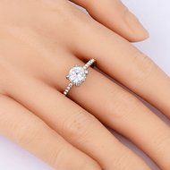 princess cut white gold filled cz wedding band ring love ring size 8.5