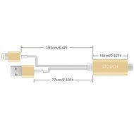 HDMI to iphone, STOUCH 6.6 Ft Lightning MHL To HDMI Cable 1080P HDTV Adapter For iPhone 5 5S 6 6s Plus and iPad... N3