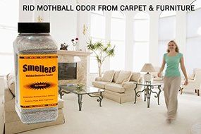 SMELLEZE Natural Moth Ball Odor Remover Deodorizer: 50 lb. Granules Rids Mothball Vapors N5