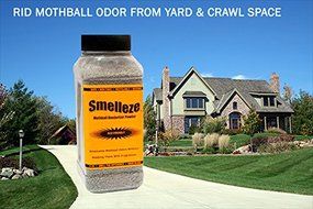 SMELLEZE Natural Moth Ball Odor Remover Deodorizer: 50 lb. Granules Rids Mothball Vapors N6