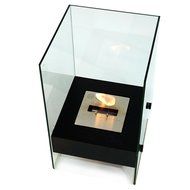 Chic Fireplaces Bismarck Luxury Ventless Black Free Standing Modern Bio-ethanol Fireplace Stainless Steel Burner... N4
