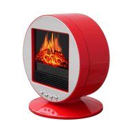 CorLiving FPE-437-F Desktop Fireplace/Space Heater, Green and Silver N3