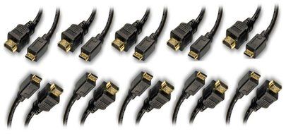 Gold Plated HDMI to HDMI Mini cable, 1.83 meters, 6 feet N2