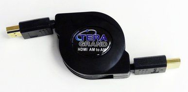 Tera Grand RETH-WH96-BK HDMI A Male to A Male Retractable Cable, 3-Feet N2