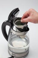 Aroma Housewares AWK-165DI 7 Cup Glass and Stainless Digital Kettle with Tea Infuser, 1.7 L, Clear N7