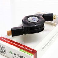 Tera Grand RETH-WH96-BK HDMI A Male to A Male Retractable Cable, 3-Feet N6