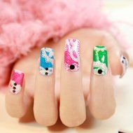 EVTECH(TM) 8 Pcs Colorful Gradient Nail Polish Strips 16 double-ended Nail Decals Strips Nail Art Tips Foils Sticker... N12