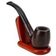 Scotte(TM) Handcraft ebony tobacco pipe Carve patterns filter smoking pipe with several accessories N7