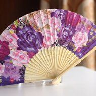 Kimono fan Women&#039;s Folding Japanese-style Beautiful lovely Cherry blossoms Juanbu Fan Female fan Black Mount Fuji N13