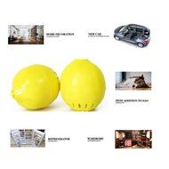 Lemon Shape All Natural Best Activated Charcoal Odor Absorber and Air Purifier Best for Refrigerator (2) N3