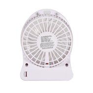 Portable Mini Table Fan with LED Light SiFree 3 Speeds Rechargeable Desktop Air Cooler (White) N5