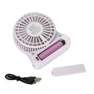 Portable Mini Table Fan with LED Light SiFree 3 Speeds Rechargeable Desktop Air Cooler (White) N6