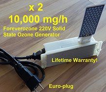 2 Foreverozone Solid State Ozone Generators / Euro Plug | 220V | 10,000 mg/h total