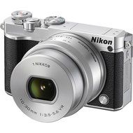 Nikon 1 J5 Wi-Fi Digital Camera &amp; 10-30mm Lens (Silver) with 32GB Card + Battery + Strap + Case + Flex Tripod...