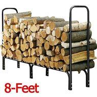World Pride Heavy Duty Steel Firewood Log Rack Wood Storage Holder Black (8-Feet Outdoor Log Rack) N2