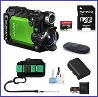 Olympus Stylus Tough TG-Tracker Action Camera (Green) Pro Bundle, Includes: 64GB MicroSDXC Class 10 Memory Card... N2