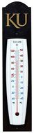 Henson Metal Works 2510-23 University of Kansas Collegiate Logo Outdoor Thermometer, Large