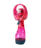 O&#039;Keer Portable Hand Held Battery Power Fan Air Water Misting Bottle Cooling Spray (Red)