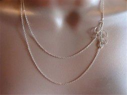 Fashion Women double Chain necklace Charm Silver leaves pendant Jewelry Gift New N2