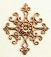 Tuscan Wrought Iron Gate Design Monogrammed Fire Place Screen N2