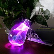 SCS ETC USB Powered Color Changing Cool Mist Bulb Humidifier-400mL Capacity-Super Quiet Operation-7 Color Nightlight N4